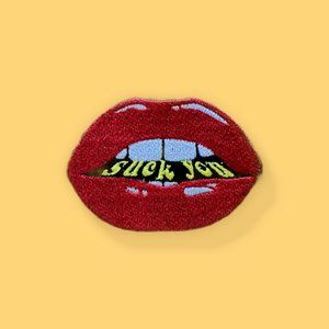 Suck You Lips embroidered patch